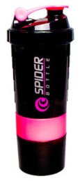 Шейкер Spider Bottle 2Go Black Edition Neon (Черно-розовый, 500 мл)