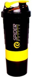 Шейкер Spider Bottle 2Go Black Edition Neon (Черно-желтый, 500 мл)