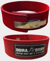 Hardcore Series Power Lifting Belt Lever Buckle Dura Body (Красный)